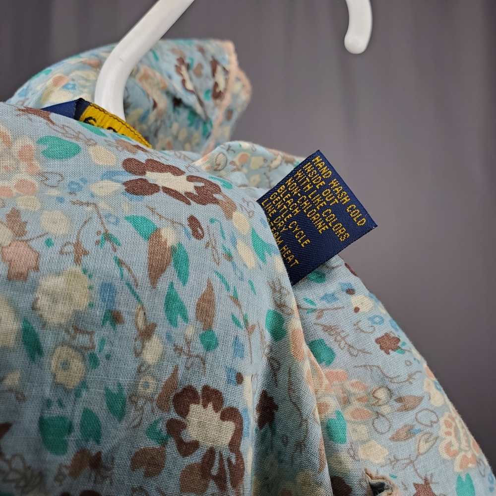 Ecologie Button Top Womens XL Sequin Lace Floral Pleated Button Coastal Cowgirl - Picture 11 of 11